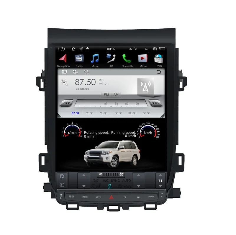 12 1 дюймовый автомобильный dvd плеер Tesla style android 9 0 для TOYOTA Alphard vellfire 20 series 2010 2014