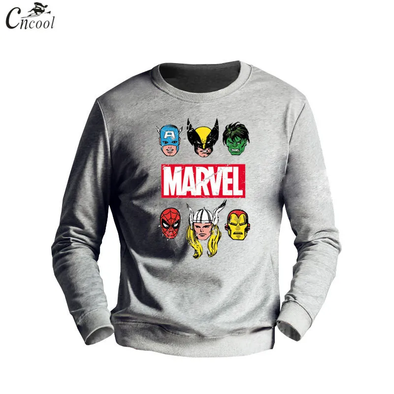 Cncool Marvel/спортивная одежда с принтом супергероев толстовки для мужчин флисовая