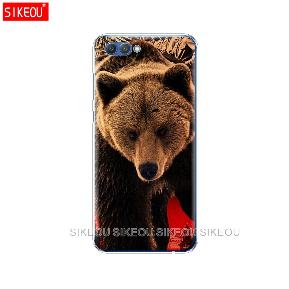 Силиконовый чехол для телефона huawei honor 10 чехол s для honor 10 чехол Coque Etui full 360 Защитный Волк тигр, Лев, Леопард медведь - Цвет: 10120