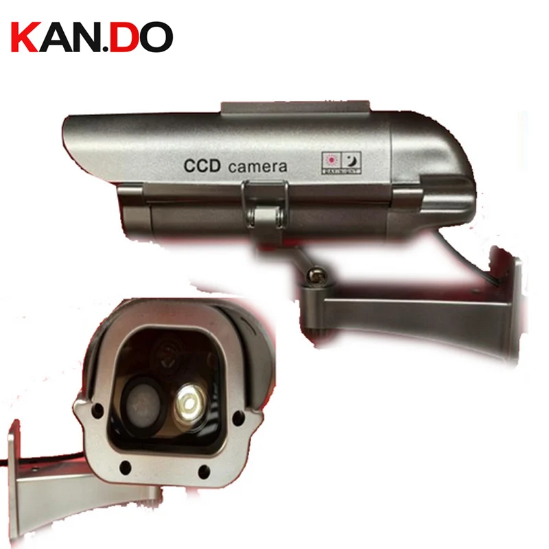

4100 big sizer solar power imitation CCTV Camera fake camera w/ array IR LED flashing solar dummy camera Simulation Camera