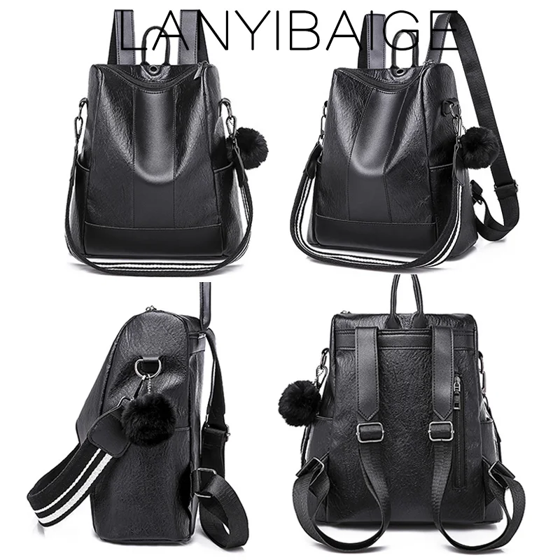 3-in-1 Vintage backpack for women shoulder bag large capacity backpack school bag for teenage girls light ladies travel backpack
