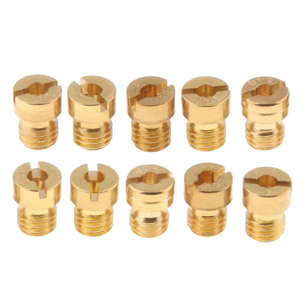 10 шт. M5x0.80 карбюратор основной струйный комплект для Keihin PWK FCR OKO KOSO 125-140