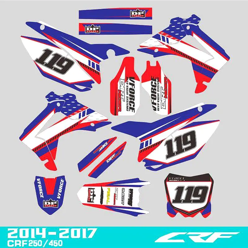 Наклейка на Мотокросс CRF250 2014 2016 и amp CRF450R CRF450 13 16 CRF 250 250R 450 450R|Наклейки стикеры| |
