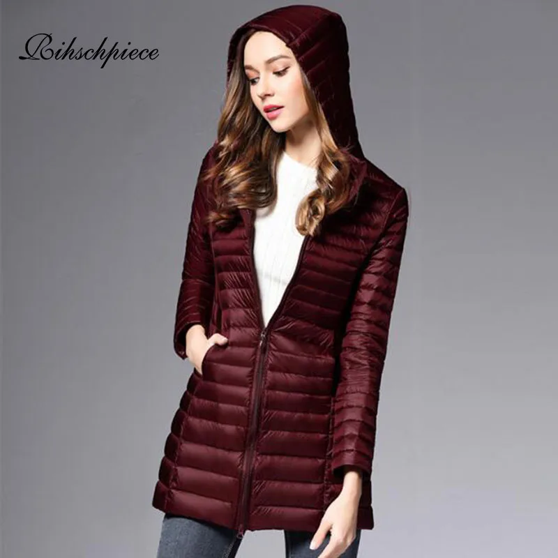 Зимнее женское пальто Rihschpiece 2018 модель 3XL на утином пуху Женская Ультралегкая
