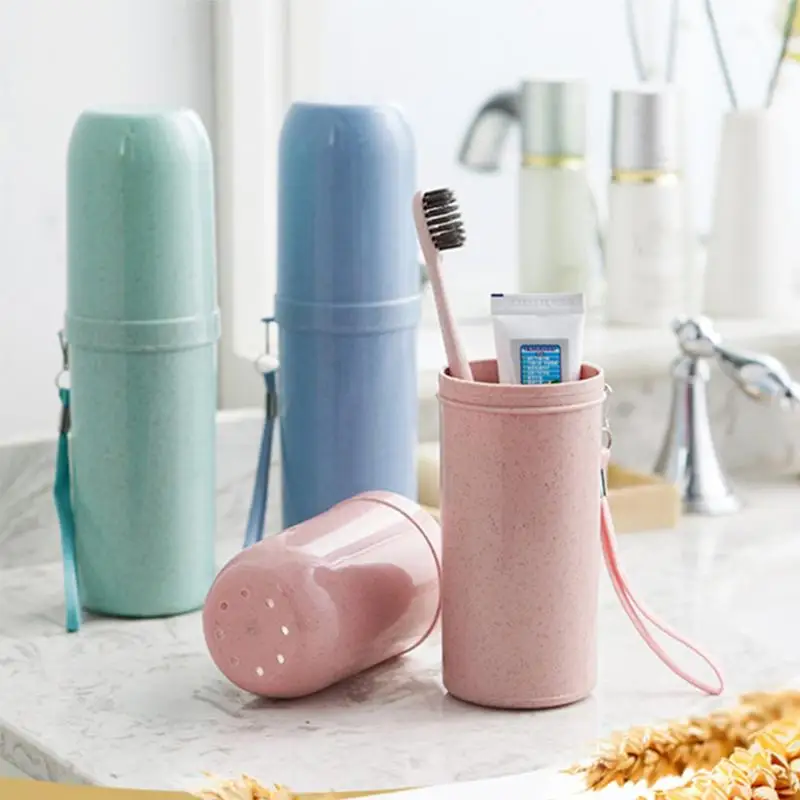 Горячая продажа портативная пшеничная соломенная зубная щетка чашка кружка