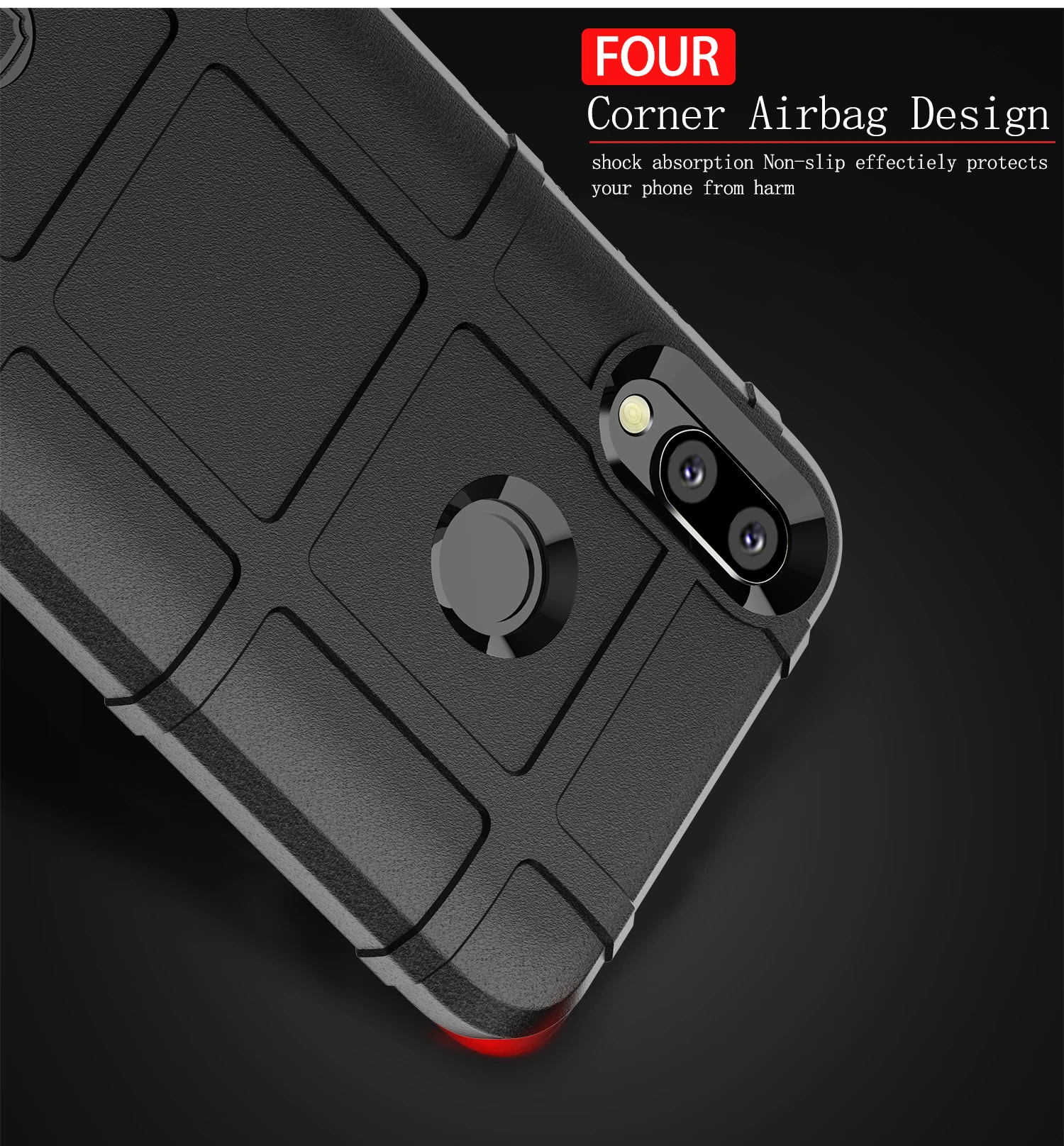 for Huawei Y9 2019 Case Cover Silicone carbon fiber For |
