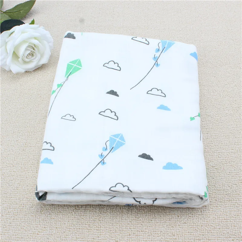 

Ins Cotton Gauze Baby Blanket Cute Muslin Swaddle Baby Bath Towel Newborns Blanks Baby Wrap Warm Infant Swaddle Wrap Super Soft
