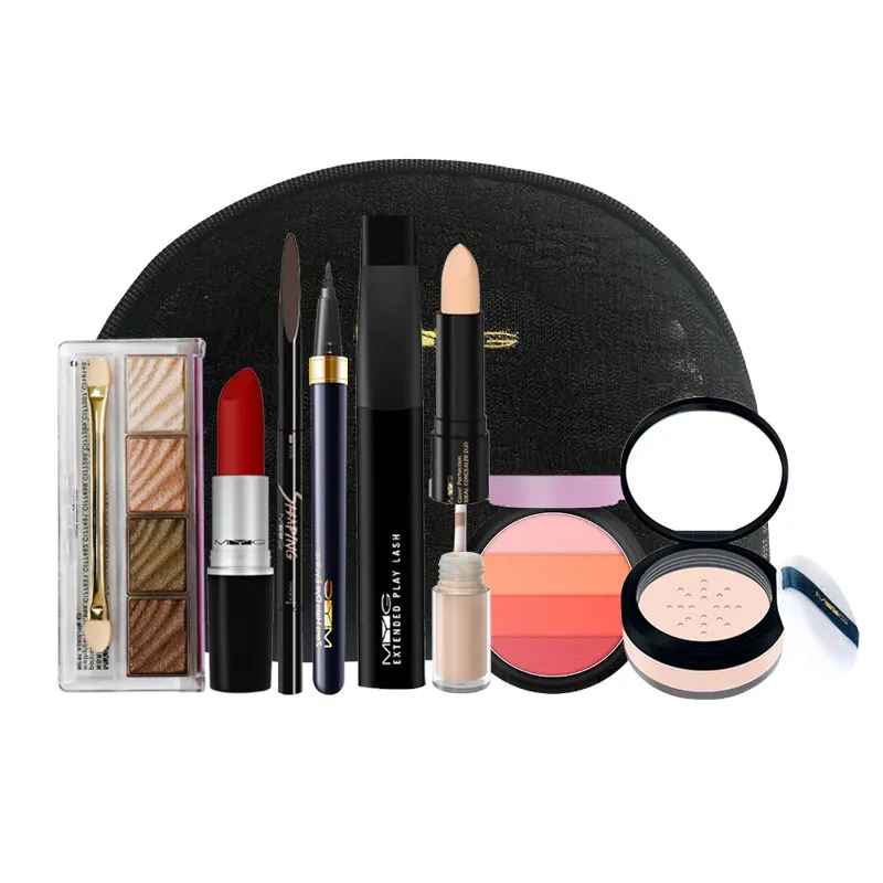 8 шт./лот MYG Makup набор инструментов должен иметь косметику, включая тени для век Матовая помада, Румяна тушь для ресниц подводка для глаз с косметикой