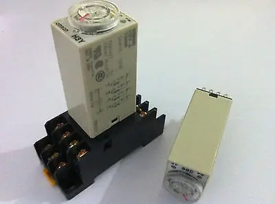 

AC 110V 5A H3Y-4 H3Y Delay Timer Time Relay 0-60 Second 60s 60sec 110VAC & Base