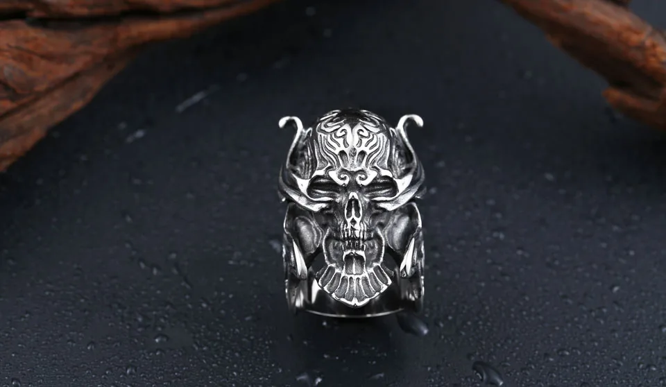Стальной солдат, нержавеющая сталь, ТВ серия, Garo, Череп, кольцо, популярное для Японии, горячая Распродажа, байкер, мужское Ювелирное кольцо