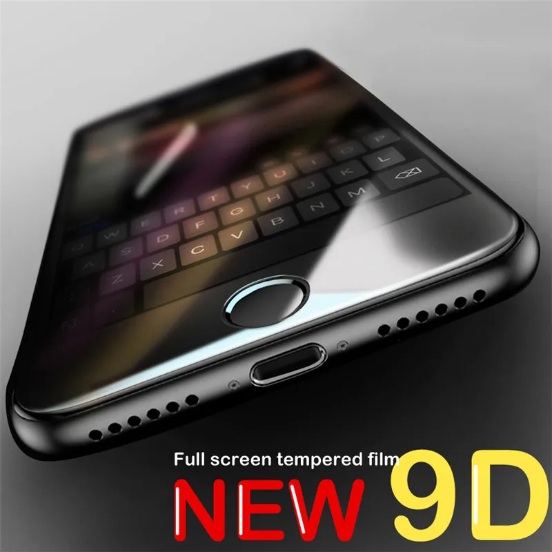 Новое защитное закаленное стекло 9D для iPhone 7 8 Plus X 6 s Защитное экрана с