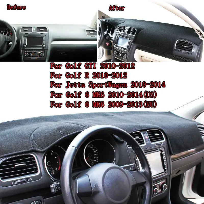 Для Volkswagen VW Golf 6 MK6 2010 2012 приборной панели крышки коврик козырек от солнца