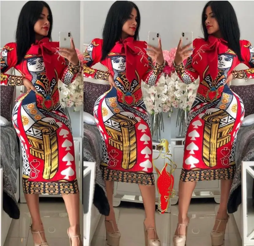 Платья Дашики в африканском стиле для женщин 2018 летнее эластичное облегающее