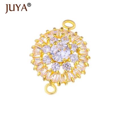 gold Juya, роскошный браслет с цирконием и кристаллами, розовое золото, регулируемые браслеты с цветами для женщин, модное ювелирное изделие, новинка - Окраска металла: gold
