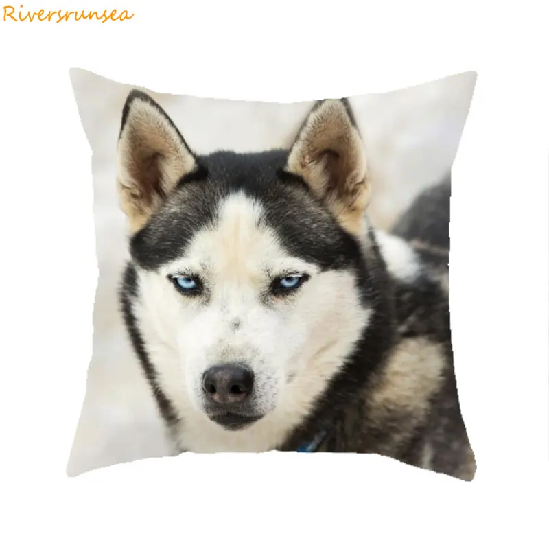 Наволочка цветная Подушка хаски британский Французский бульдог|Наволочки| |