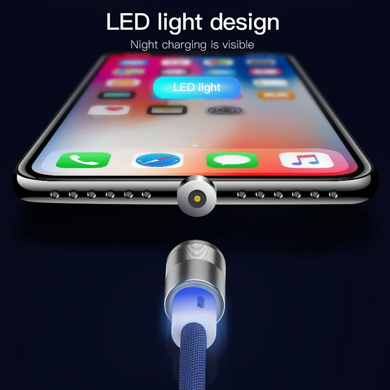! ACCEZZ Магнитный кабель для Apple iPhone X XS MAX XR Micro USB Type C Samsung S10 S9 Быстрая зарядка сотовый