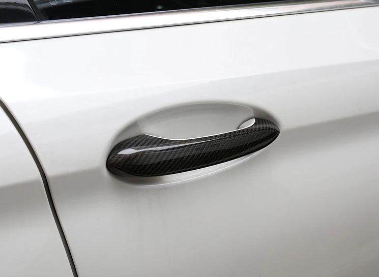 Углеродное волокно Наружная ручка двери автомобиля крышка отделка под давлением
