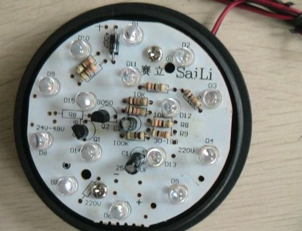 Микс красный/зеленый/синий/желтый/белый LED сирена мигающие огни DC24V 120MA 51*70 мм|siren