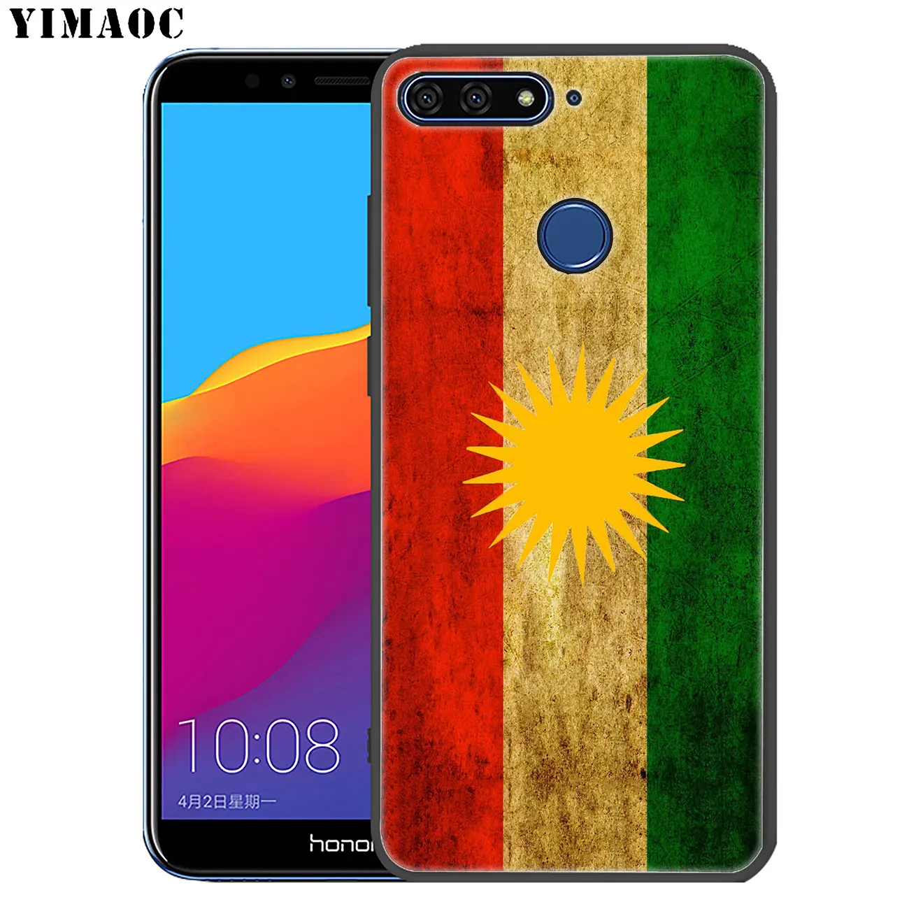YIMAOC Kurdish Autonomous Region flag Soft Silicone Case for Huawei Honor 20 Pro 8C 8X 8 9 9X 10 Lite 7X 7A | Мобильные телефоны и