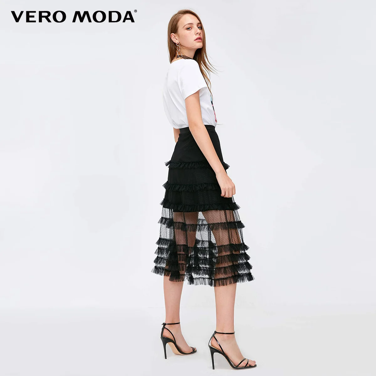 Vero Moda Весна Лето средней длины шелковые кружева торт юбки | 318316539 Женская одежда