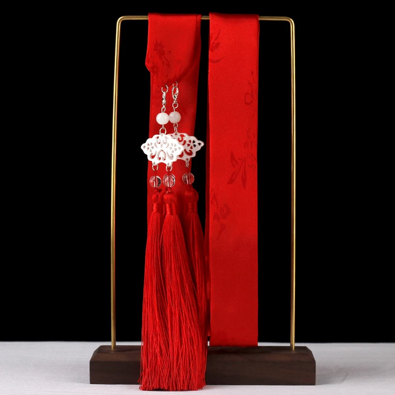 B Повязка для волос hanfu головной убор anciension ласточкин хвост Супер девочка сказочный костюм аксессуары шоу лента для волос завязанная веревка - Цвет: B