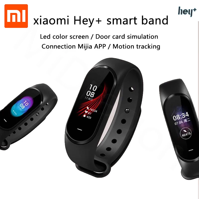 Xiaomi Hey Plus Smartband копировальная машина 0 95 дюймов AMOLED цветной экран встроенный