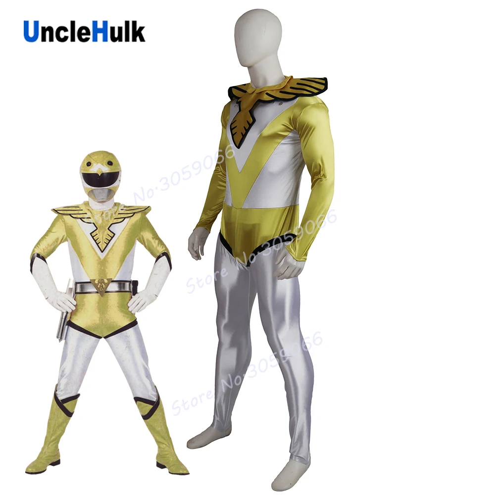 Атласная ткань Choujin Sentai Jetman с желтой совой костюм для косплея шалью | UncleHulk|Костюмы