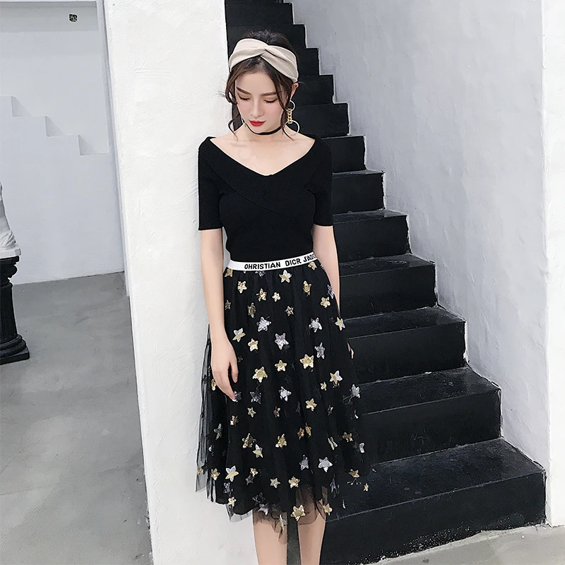 Лето 2018 г. для женщин короткий рукав вязаный Топ + тяжелой промышленности сетки