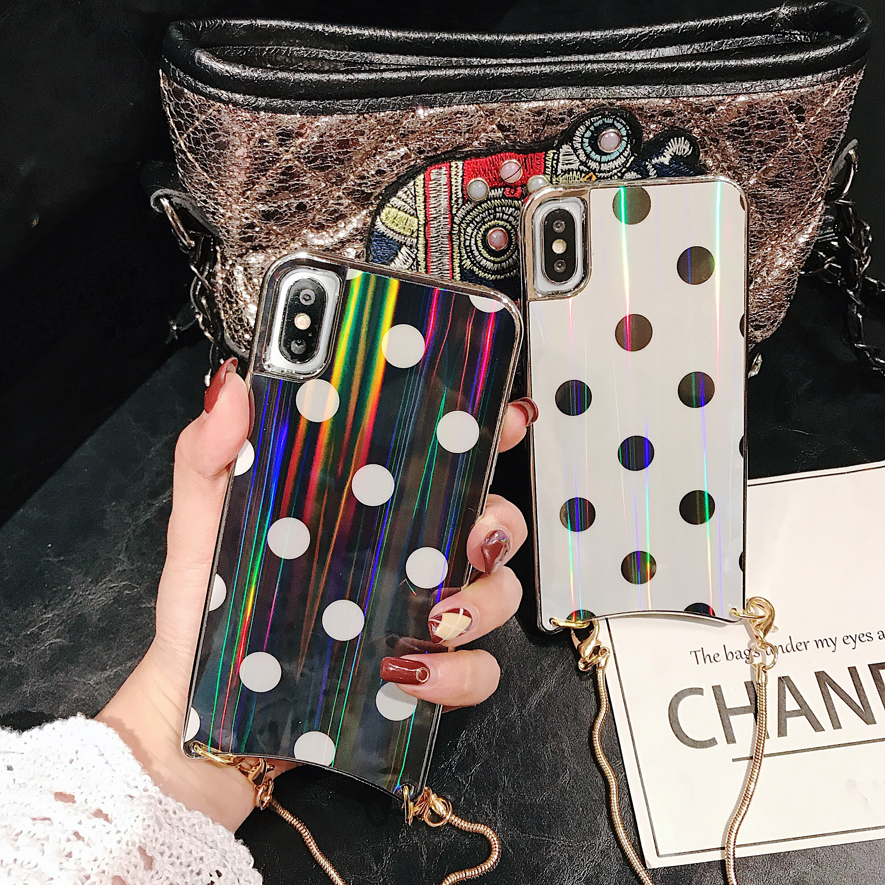 Девчачий чехол для iPhone Xr X Xs Max в Корейском стиле с градиентным цветом горошек 7 8 Plus