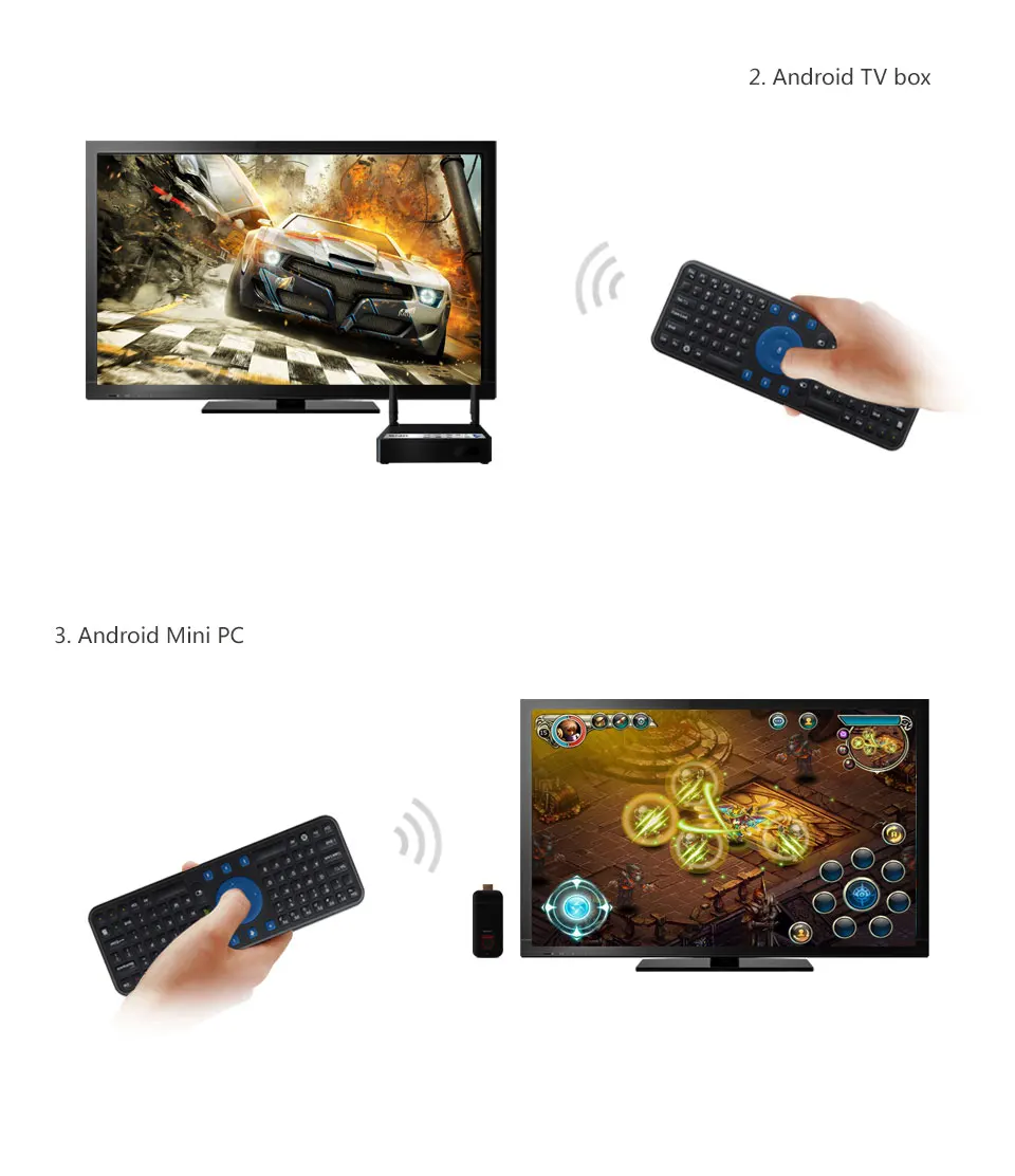 Игровая эргономичная воздушная мышь MEASY RC7 2,4 GUSB беспроводная клавиатура и клавиатура для Android Smart tv Box Android Мини ПК проектор