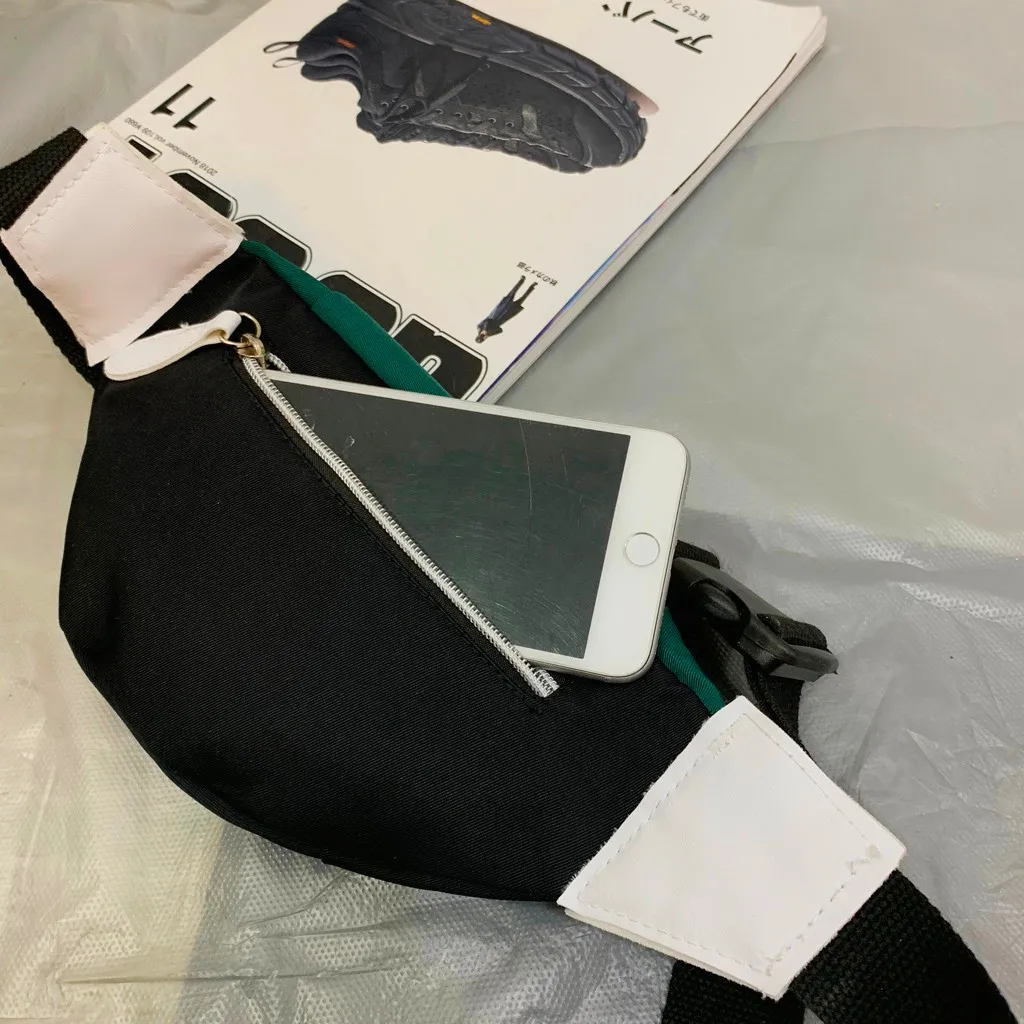 MUQGEW Women's Waist Bag Fashion Canvas Letter Shoulder Chest Bags Solid Color Travel Hip Bag Sporting Leisure Belt Bag