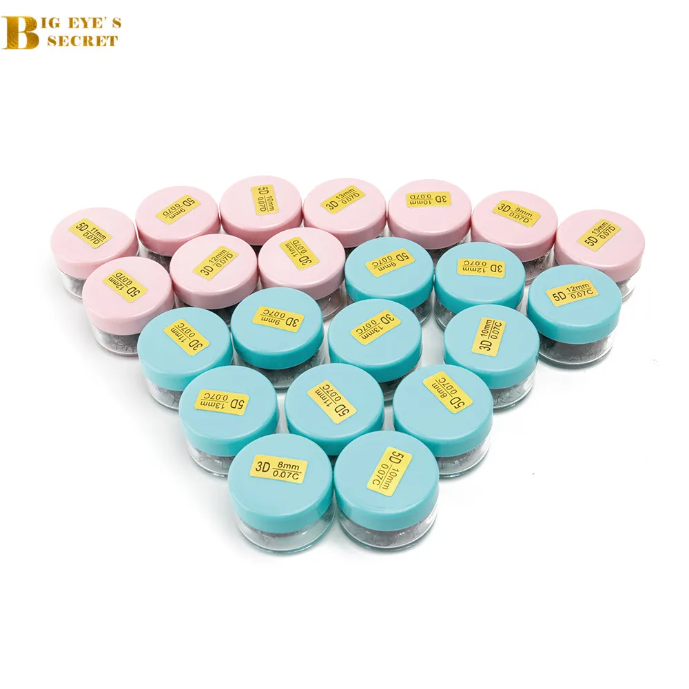 

BES 10 Jars Loose Lash 1000 Fans In One Jar Short Stem Russian Volume Lash Premade Fans Easy To Pick Volume Fans Free Shipping