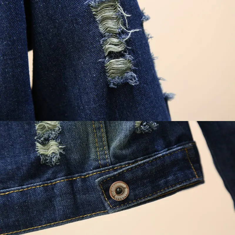 

Women Denim Jacket Plus Size 5XL 2021 Women Autumn Denim Jacket For Women Jeans Jacket Women Basic Coat Slim Fit Casual Style 78