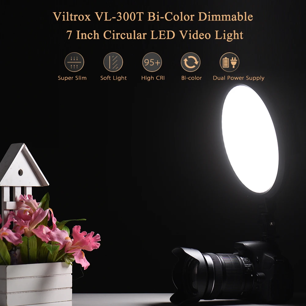 Viltrox VL-300T 18 W LED Video Studio свет лампы Тонкий 3300 K-5500 K затемнения комплект для камеры фото съемки видео YouTube show Live