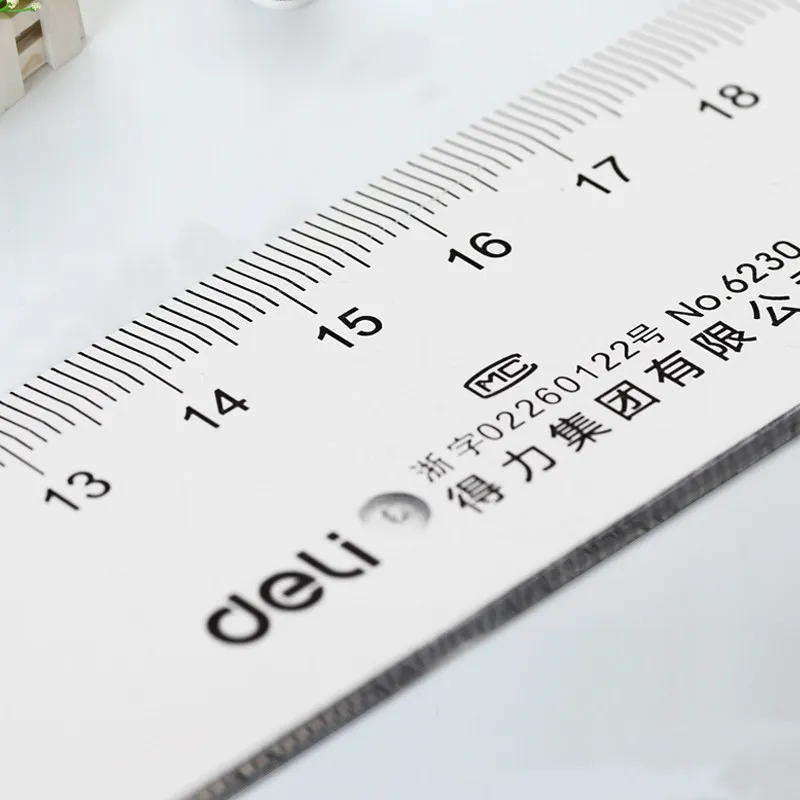 Deli 20 см прозрачная пластиковая линейка измерительные весы прямая Линейка