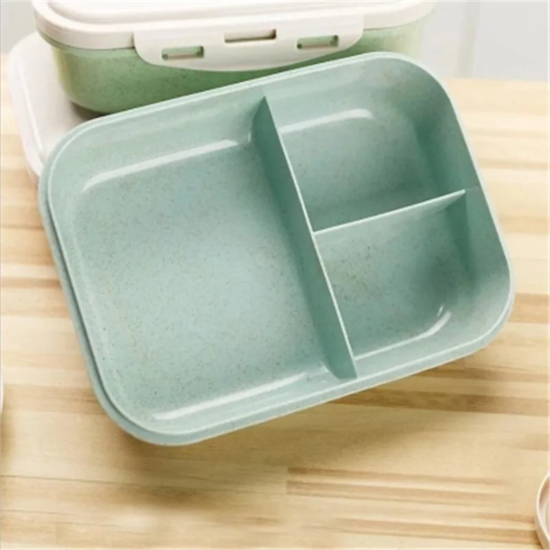 Ланч-бокс Пшеничная солома микроволновая посуда Bento Box качественная натуральная 3