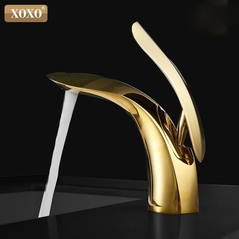 Смеситель для раковины смеситель ванной комнаты с одной ручкой золотой кран