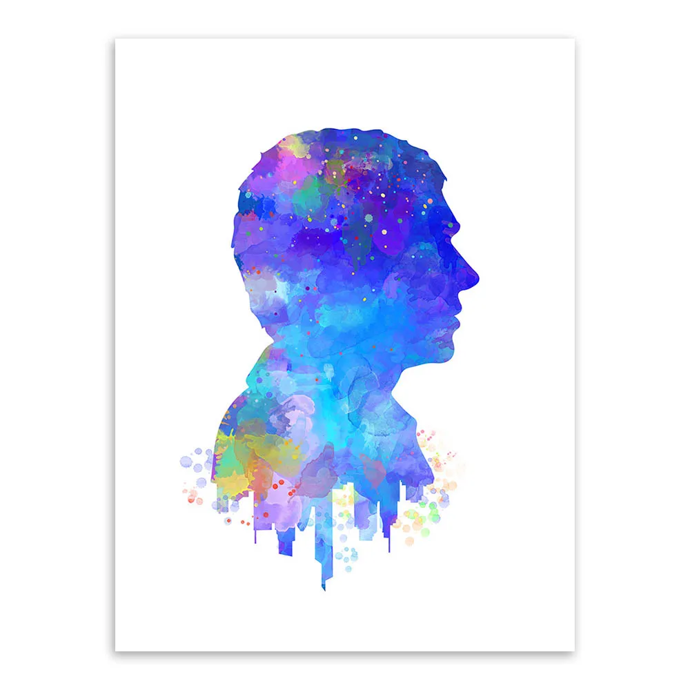 Акварель Sherlock Pop принты по мотивам фильмов и постеров абстрактный Холмс