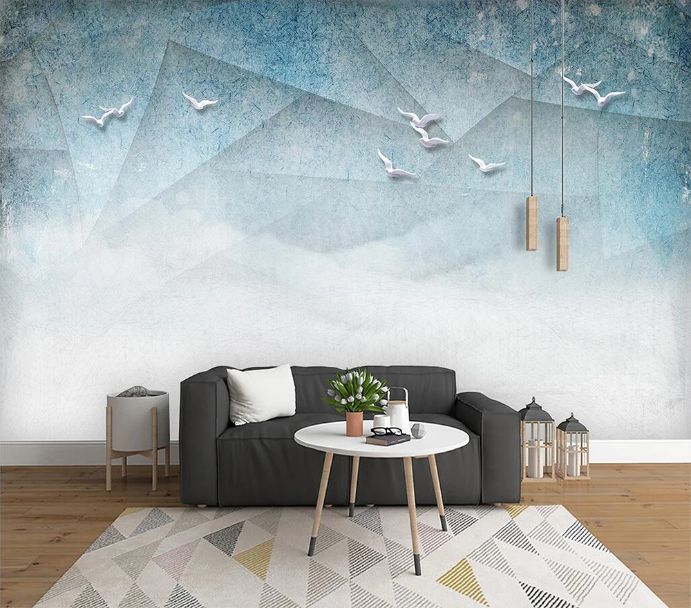 

Decorative wallpaper Simple abstract lines geometric background wall