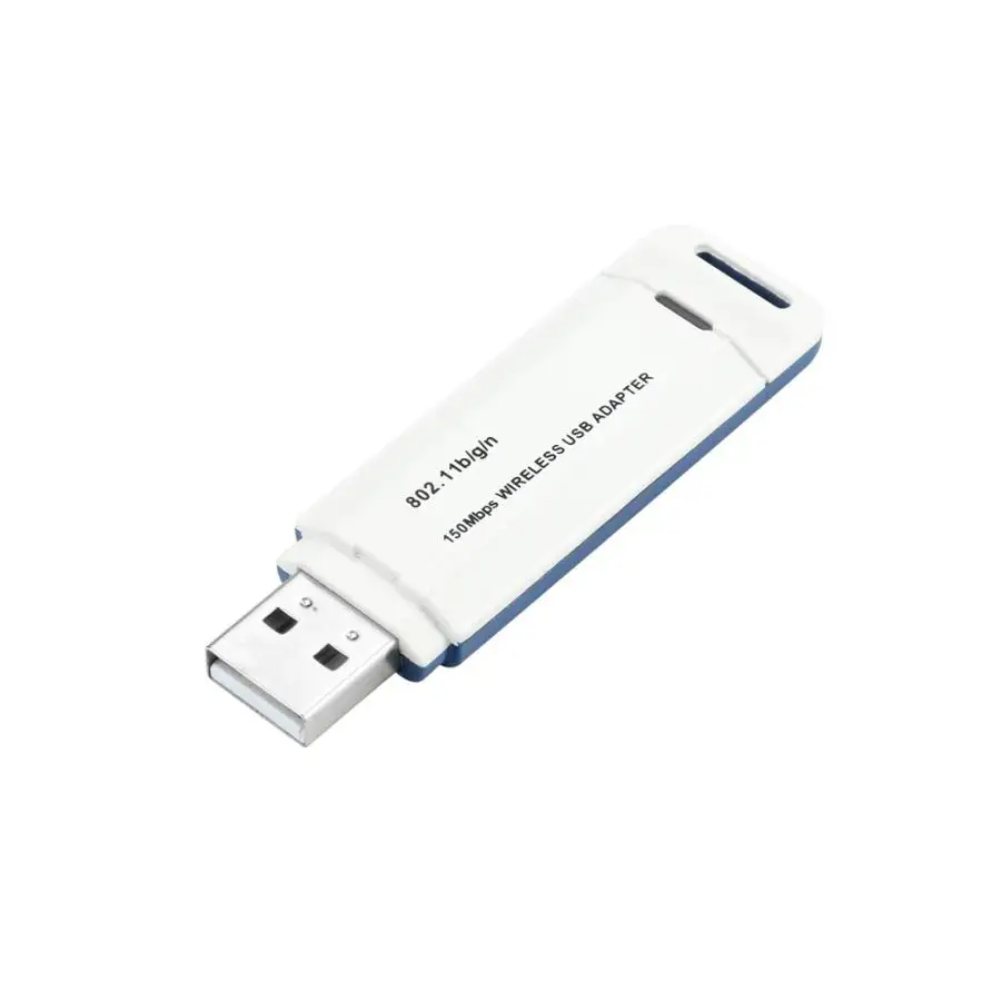 White Беспроводной интернет USB адаптер WiFi ключ передачи данных 150 Мбит/с высокоскоростные сетевые карты - Цвет: White