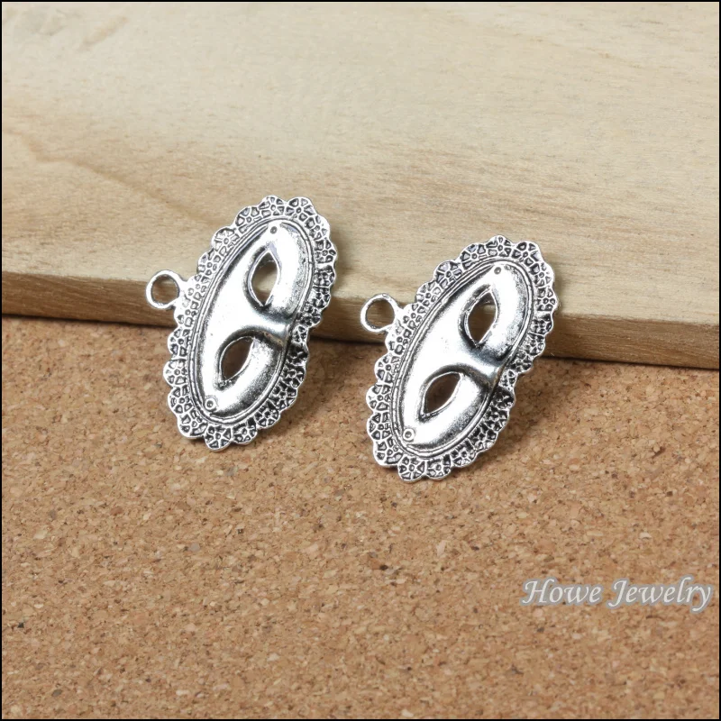 

60 шт. Очаровательная винтажная подвеска в виде маски тибетский серебряный сплав цинка Подходит для европейского ожерелья DIY металлическая ...