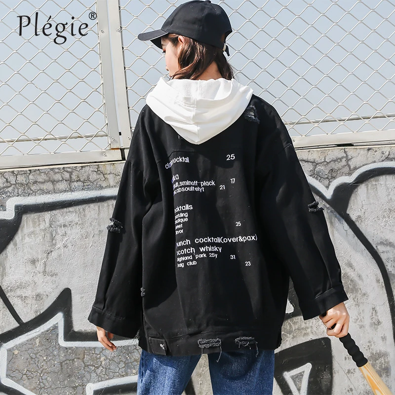 Женская куртка Plegie большого размера в стиле Харадзюку весна 2019 Новое поступление