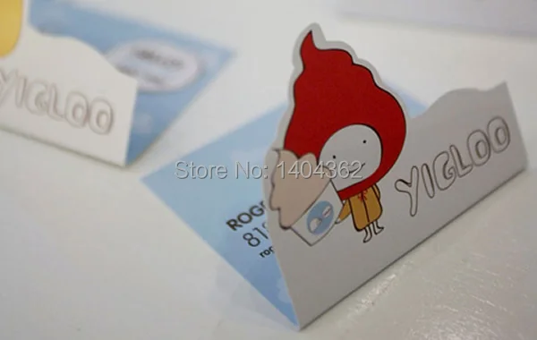 custom shape Business Card printing die cut visit card full color and 300g paper good price