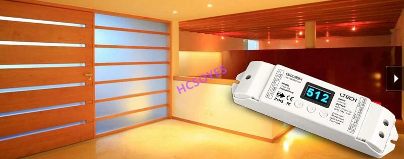 LTECH 1CH 1 способ постоянного напряжения DMX декодер LT-855-12A/LT-811-12A DMX-PWM CV светодиодный