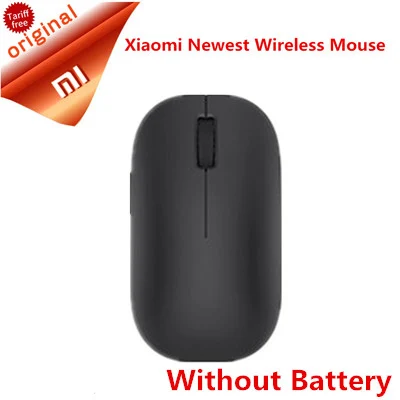 without battery Оригинальная Xiaomi Беспроводная портативная мышь 2,4 ГГц, оптическая беспроводная мышь с дистанционным управлением, компьютерные планшеты, ноутбук, мышь для Windows 7/8/10 - Цвет: without battery