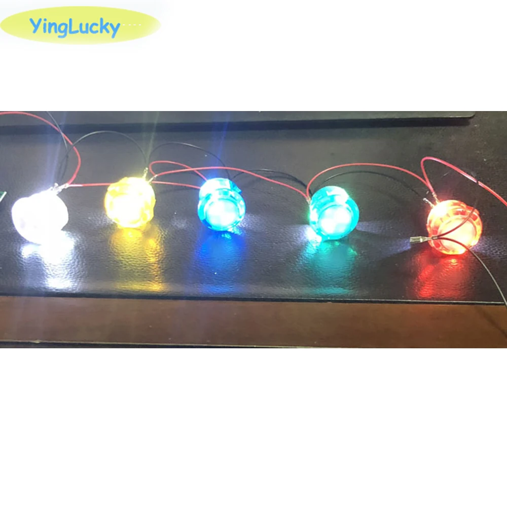 Yinglucky 8 шт. копия sanwa светодиодная Кнопка 5 в светодиодсветодиодный аркадная