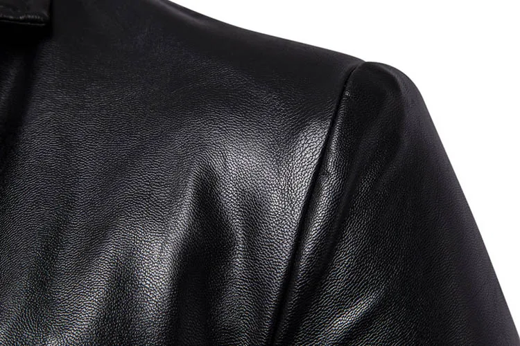 M-5XL, мужская куртка из искусственной кожи, деловой костюм, мужские мотоциклетные байкерские куртки, осенняя верхняя одежда, блейзер