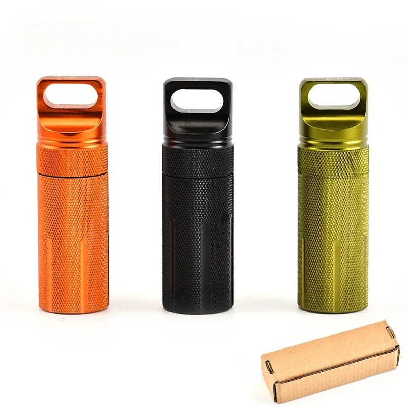 Capsule EDC Waterproof Hike Box Survive Seal Trunk Container Case Holder Storage Camp Medicine Match Pill Outdoor Dry Bottle
