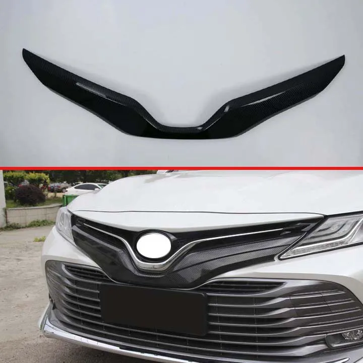 Отделка для автомобиля Toyota Camry 2018 2019 передняя решетка из углеродного волокна с