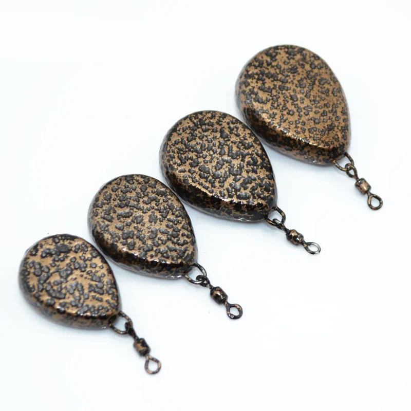 5 шт. свинцовые грузила с вертлюгом текстурированные рыболовные аксессуары для